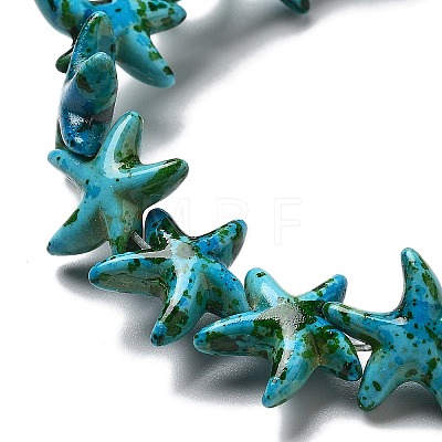 Synthetic Turquoise Dyed Beads Strands G-P507-04S-1