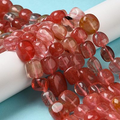 Cherry Quartz Glass Beads Strands G-A247-06-1-1