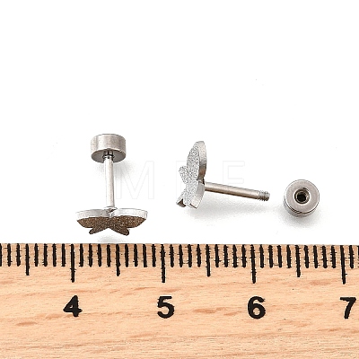 304 Stainless Steel Stud Earrings EJEW-H161-01P-D-1