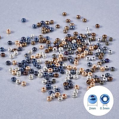 Grade A Round Glass Seed Beads SEED-PH0011-01-1