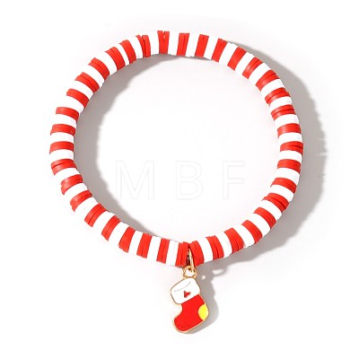 Christmas 304 Stainless Steel Enamel Charm Bracelets ZQ4442-25-1