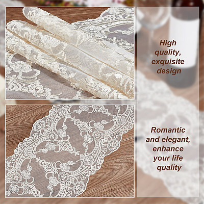 Polyester Lace Table Runners AJEW-WH0248-533A-1