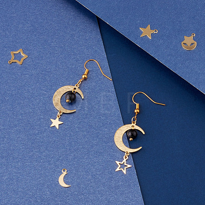 Yilisi DIY Star & Moon & Sun Drop Earring Making Kit DIY-YS0001-36-1