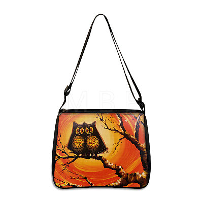 Owl Printed Polyester Shoulder Bags PW-WG8B7D6-18-1