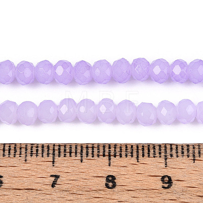 Baking Paint Imitation Jade Glass Bead Strands DGLA-A034-J8MM-A50-1