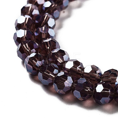 Electroplate Transparent Glass Beads Strands EGLA-A035-T6mm-A13-1