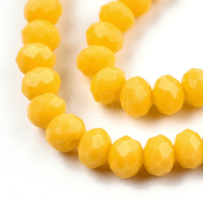 Opaque Solid Color Imitation Jade Glass Beads Strands EGLA-A044-P1mm-D29-1