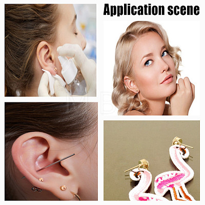 5Pairs 925 Sterling Silver Ear Stud Findings FIND-GO0002-66RG-1