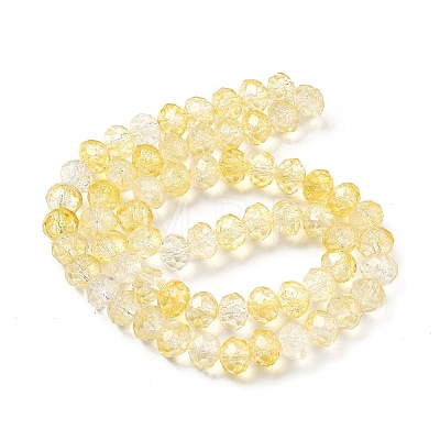 Transparent Crackle Glass Beads Strands CCG-L050-01A-04-1