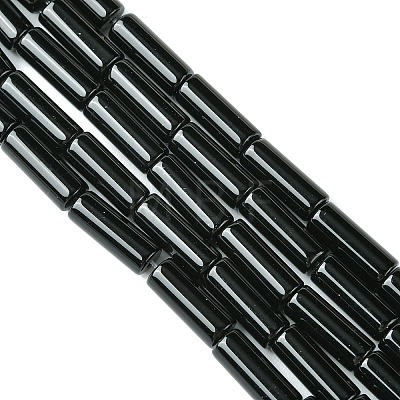 Natural Black Onyx Beads Strands X-G134-1