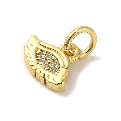 Brass Micro Pave Cubic Zirconia Charms KK-M283-19A-01-1
