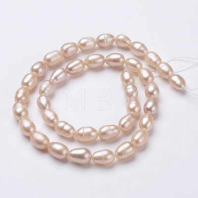 Natural Cultured Freshwater Pearl Beads Strands PEAR-P002-52-1