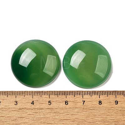 Natural Green Onyx Agate Cabochons G-E492-F-04-1