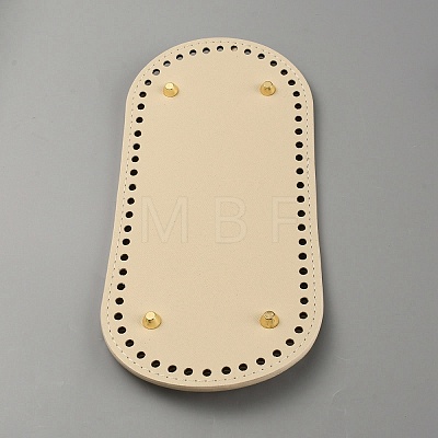 Oval PU Leather Knitting Crochet Bags Nail Bottom Shaper Pad PURS-WH0001-63B-1