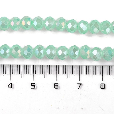 Baking Electroplate Glass Beads Strands X-DGLA-A039-J8mm-B07-1