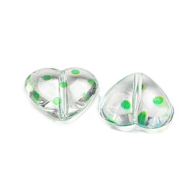 Transparent Printed Acrylic Beads OACR-H124-03D-1