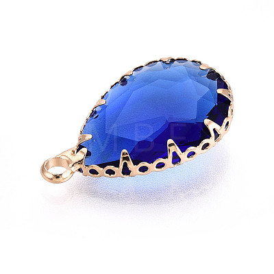 Transparent Glass Pendants KK-N283-02B-G-1