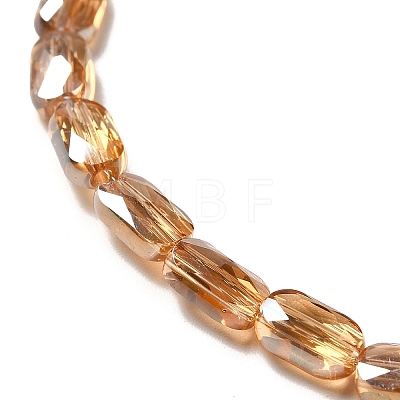 Transparent Electroplate Glass Beads Strands EGLA-F150-PL01-1
