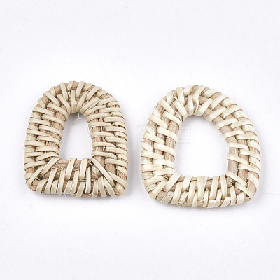 Handmade Reed Cane/Rattan Woven Linking Rings X-WOVE-T006-053-1