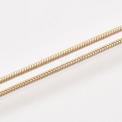 Brass Round Snake Chain Necklace Making MAK-T006-11B-KC-1