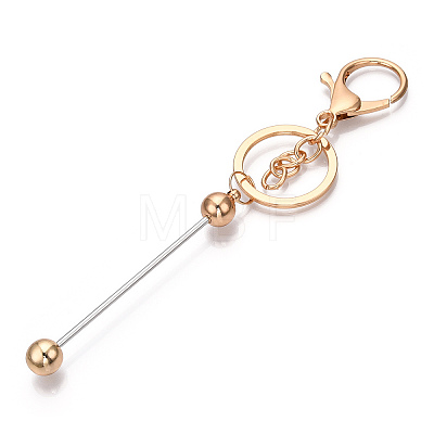 Alloy Bar Beadable Keychain for Jewelry Making DIY Crafts KEYC-A011-01KCG-1