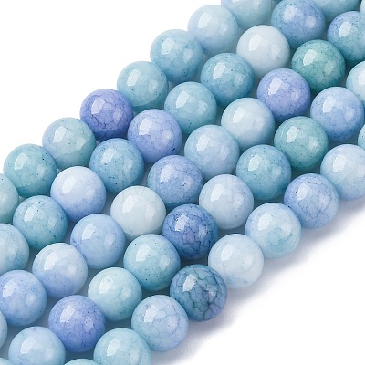 Ombre Effect Dyed Glass Beads Strands X-GLAA-T031-01O-02-1