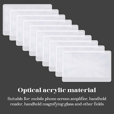 30Pcs Ultra Thin PVC Magnifying Lenses Bookmark AJEW-SP0002-34-1