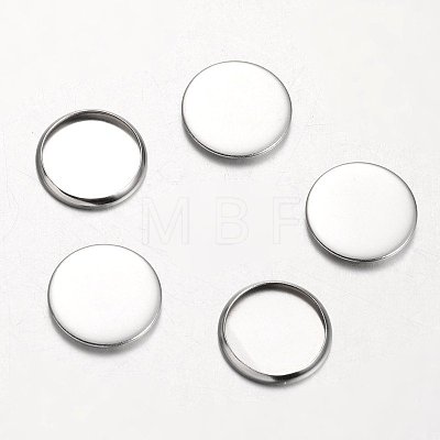 Tarnish Resistant Stainless Steel Plain Edge Bezel Cups STAS-M226-03B-1