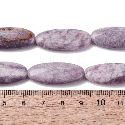 Natural Lepidolite/Purple Mica Stone Beads Strands G-F808-A01-01-1