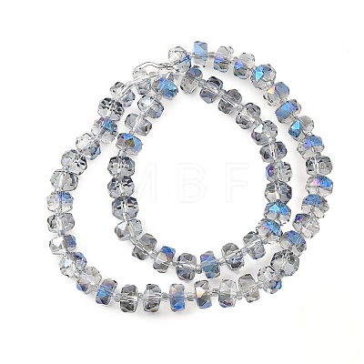 Transparent Electroplate Glass Beads Strands EGLA-P062-01A-HR01-1