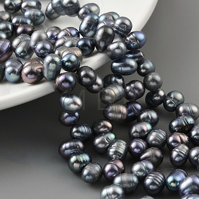 Dyed Natural Cultured Freshwater Pearl Beads Strands PEAR-A006-28A-1