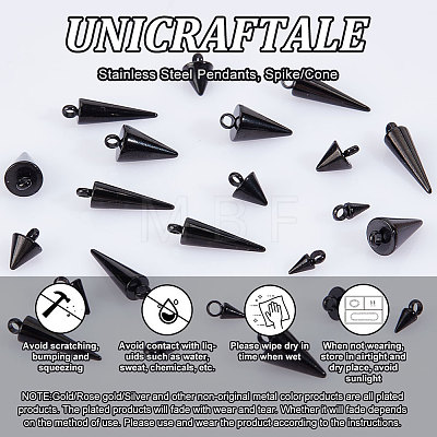 Unicraftale 32Pcs 4 Style 201/304 Stainless Steel Pendants STAS-UN0042-72-1