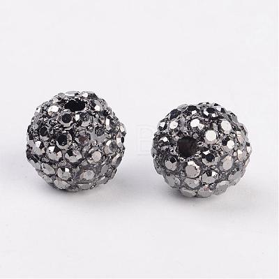 Metal Alloy Rhinestones Beads ALRI-B032-1-1