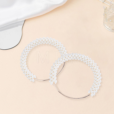 2Pcs Plastic Imitation Pearl Round Beaded Bag Handles FIND-BBC0005-11B-1