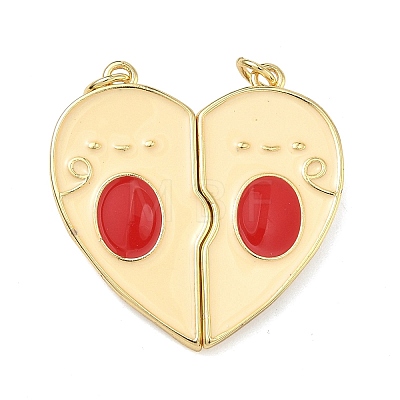 Brass Enamel Pendants KK-A293-02G-03-1
