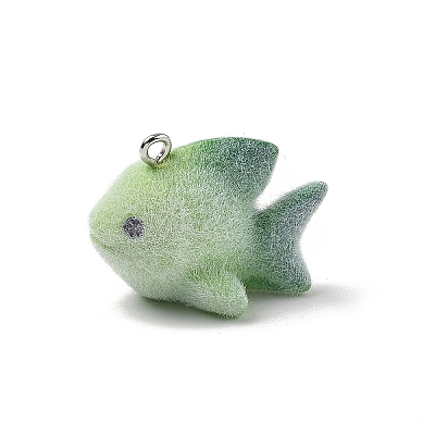 Flocky Resin Pendants FIND-A061-01A-1