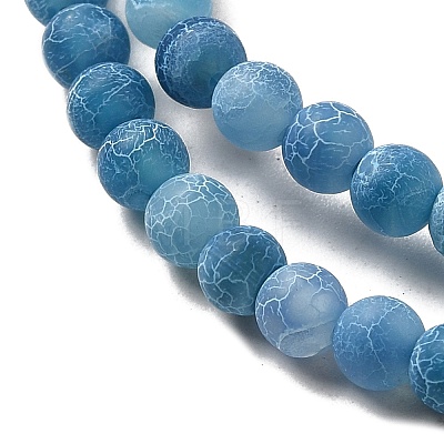 Natural Crackle Agate Beads Strands G-G055-4mm-2-1