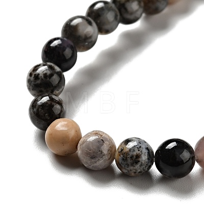 Natural Dendritic Jasper Beads Strands G-E571-31A-1
