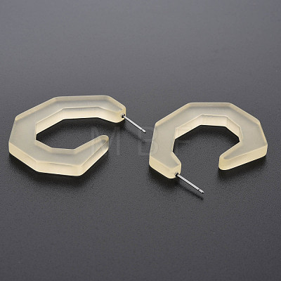 Large C-shape Stud Earrings for Girl Women KY-Q058-081C-1