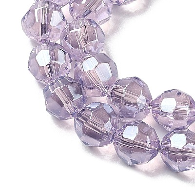 Electroplate Glass Beads Strands X-EGLA-Q129-01B-1