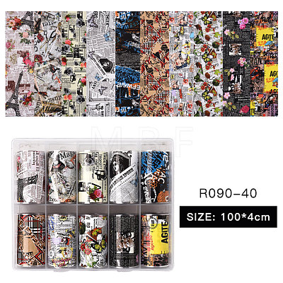 10rolls Nail Art Transfer Stickers MRMJ-R090-40-1