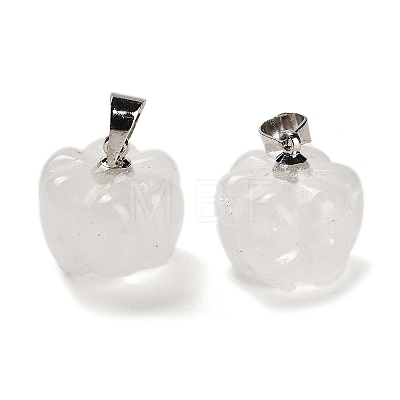 Natural Quartz Crystal Pumpkin Charms G-K338-27P-05-1