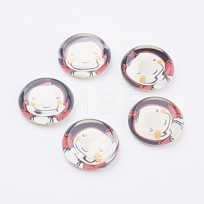 Tempered Glass Cabochons GGLA-22D-1-1