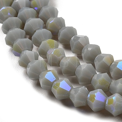 Opaque Solid Color Imitation Jade Glass Beads Strands GLAA-F029-P4mm-D14-1