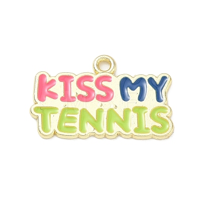 Tennis Alloy Enamel Pendants AL-CBA292F-02B-G-1