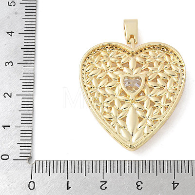 Brass Micro Pave Cubic Zirconia Pendants KK-K298-09G-04-1