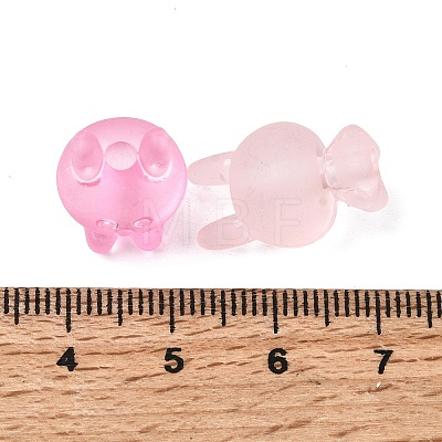 Frosted Transparent Acrylic Beads FACR-C001-01H-1