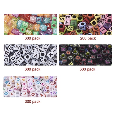 DIY 6mm Cube Bead Stretch Bracelet Kits for Children's Day DIY-YW0001-82-1