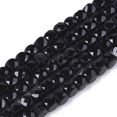 Natural Black Spinel Beads Strands LS-G-S362-001-1