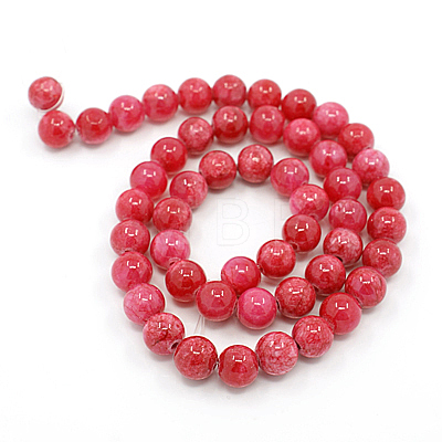 Dyed Natural Jade Beads Strands X-G-D434-8mm-08-1-1